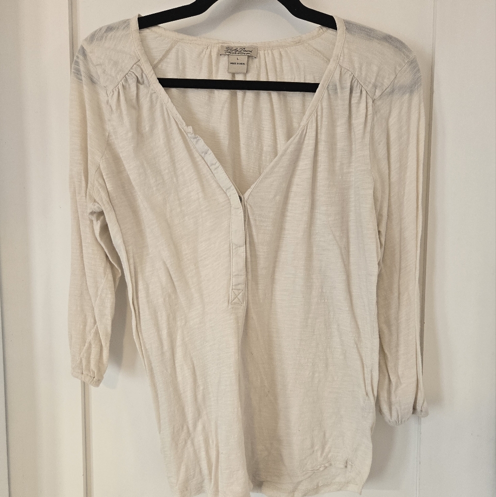 L - Lucky Clear White Blouse